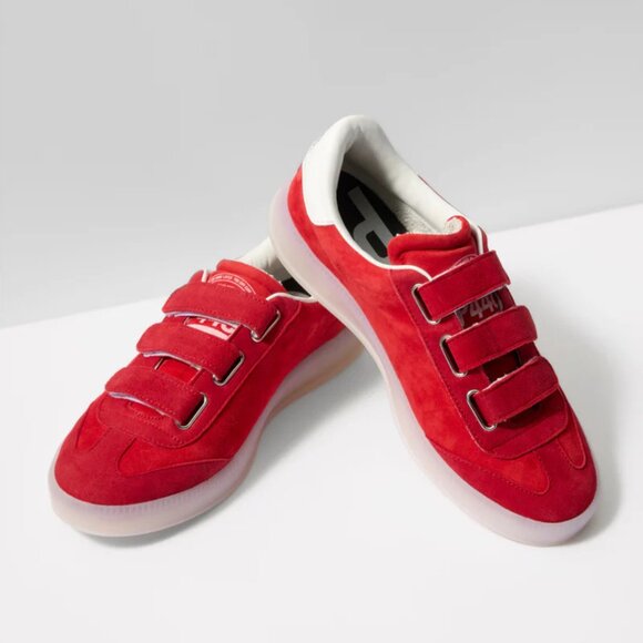 P44 Monza Velcro Sneaker in Red Coralwhi